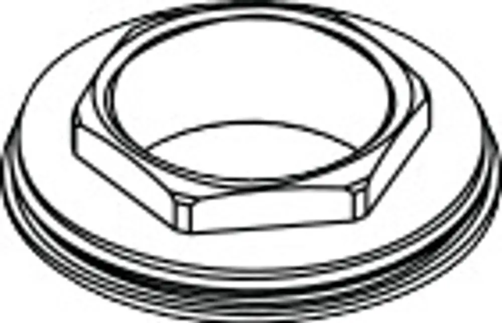 Spannschraube mit sechskantigem Kopf und gewelltem Rand, geeignet für den Einbau in Spültischmischer der Marke Hansgrohe.